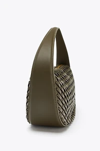 WOVEN EFFECT HANDBAG