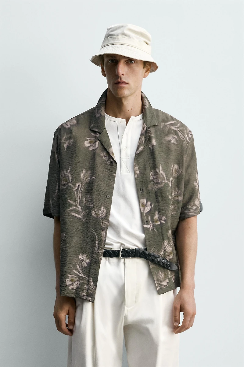 RELAXED FIT FLORAL PRINT SHIRT