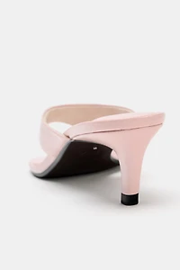 HEELED LEATHER SANDALS