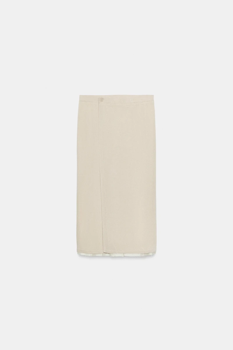 COMBINED KNIT PAREO SKIRT