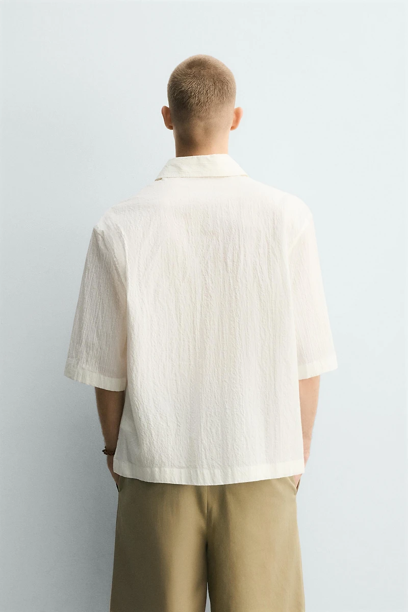 CHEMISE BOXY FIT TEXTURÉE