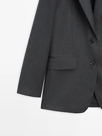 Veste de tailleur en flanelle 100 % laine