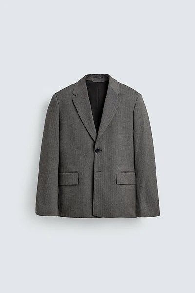 HERRINGBONE SUIT BLAZER