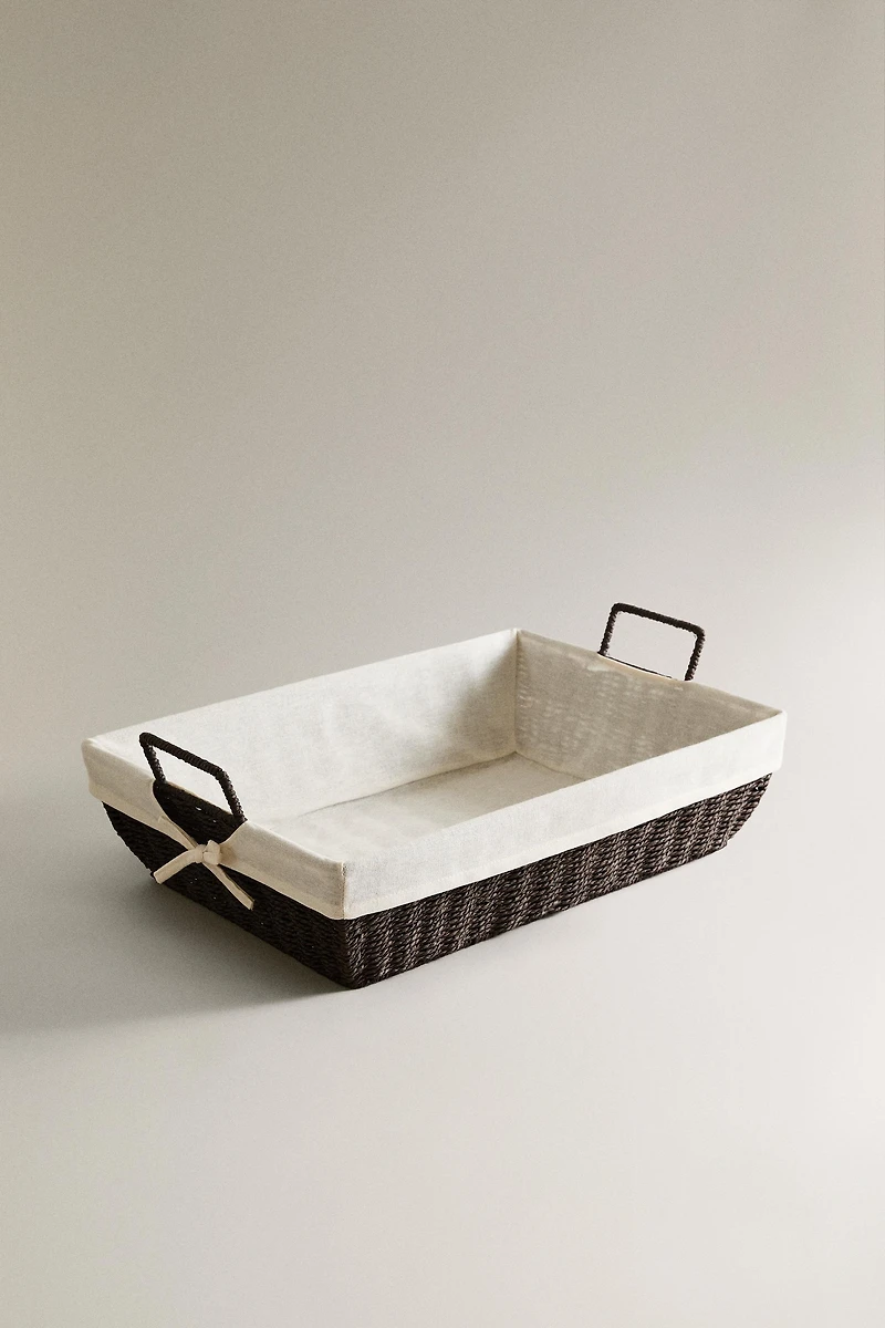 IRONING BASKET WITH FABRIC LINING