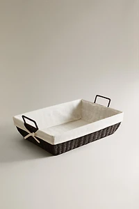 IRONING BASKET WITH FABRIC LINING