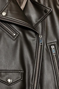 FAUX LEATHER BIKER JACKET
