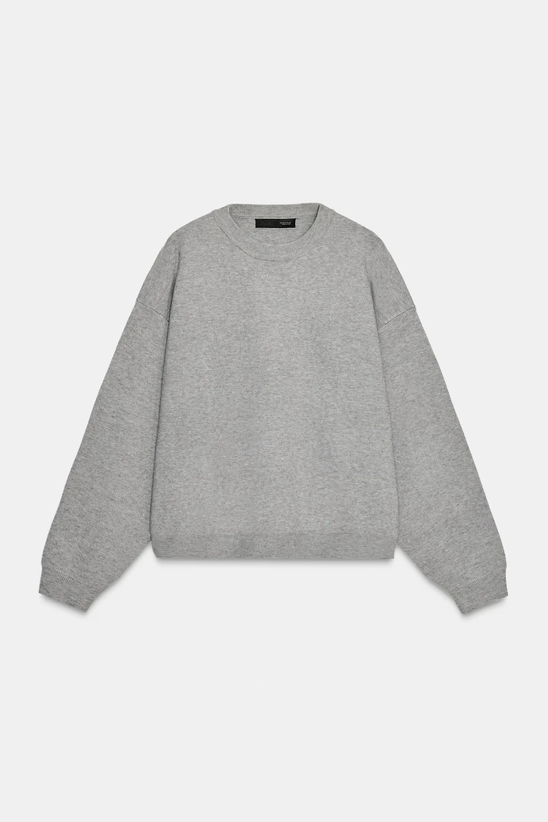 PLAIN KNIT SWEATSHIRT