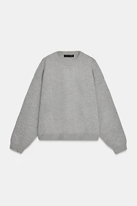 PLAIN KNIT SWEATSHIRT