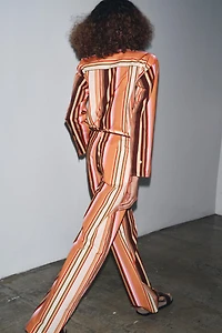 ZW COLLECTION STRIPED FLARE PANTS