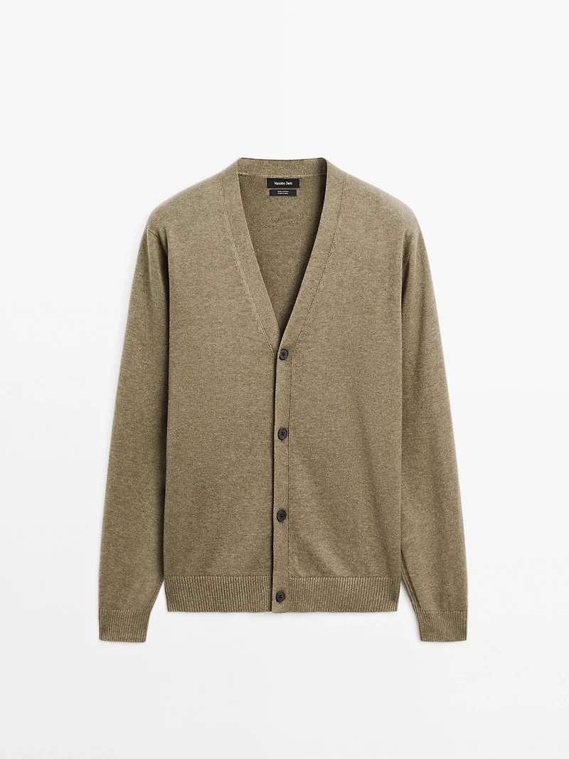 100% cotton knit cardigan