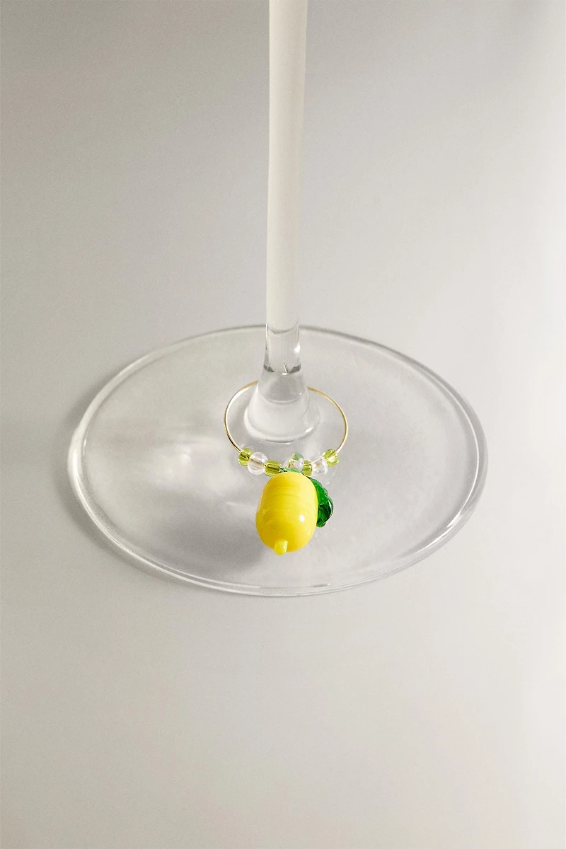 SET OF FRUIT GLASS CHARMS (SET OF 6)
