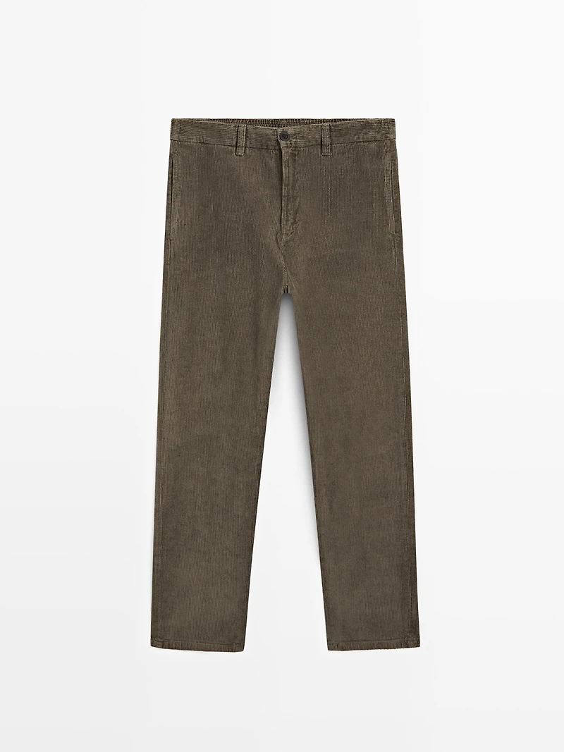 Straight-leg corduroy trousers