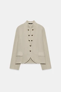 RUSTIC BUTTONED BLAZER