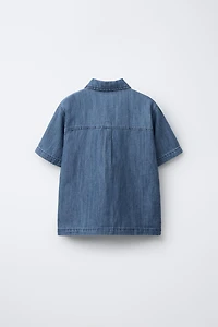 FLOWY DENIM SHIRT