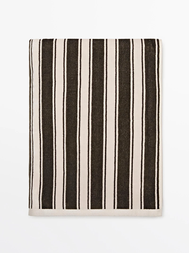 Striped cotton towel