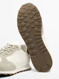 Trainers with contrast back piece