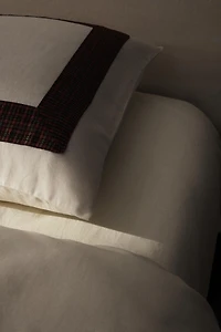 WASHED COTTON AND LINEN FITTED SHEET | 11.8" THICK, FOR CHRISTMAS