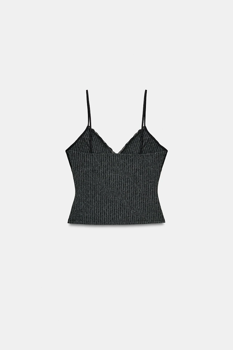 TOP LINGERIE À RAYURES