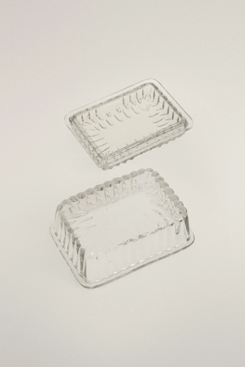 GLASS BUTTER DISH
