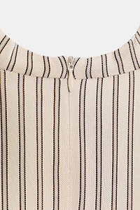 STRIPED LACE MINI DRESS