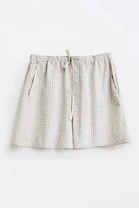SHORT COTON À CARREAUX
