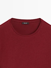 T-shirt manches courtes en lin et coton