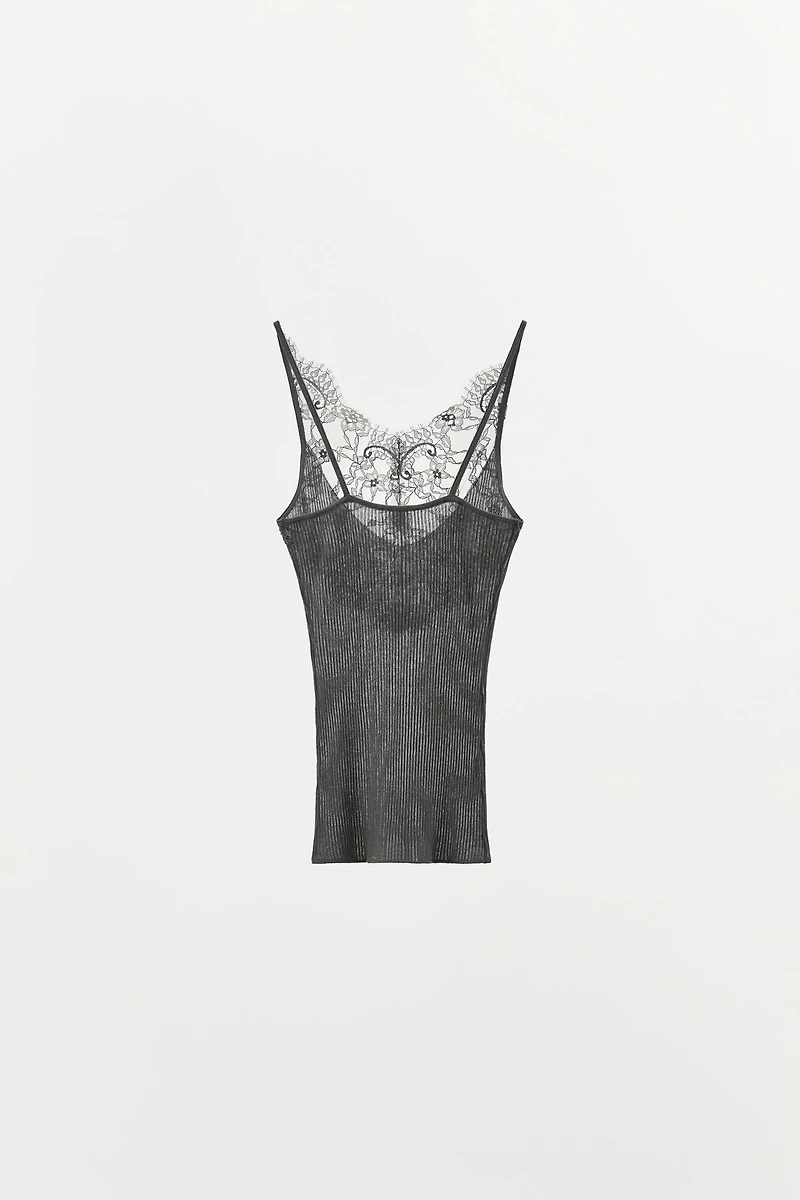 KNIT LACE CAMISOLE