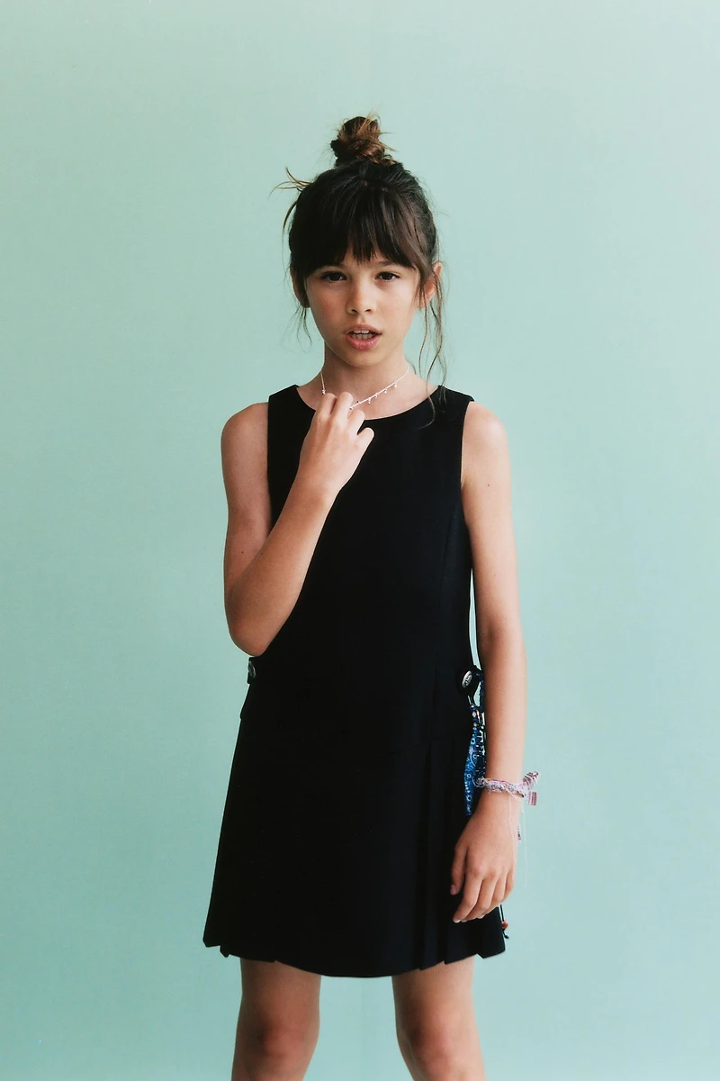 PLEATED DETAIL DRESS
