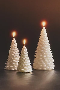 BOUGIE SAPIN DE NOËL ENNEIGÉ PAILLETÉ