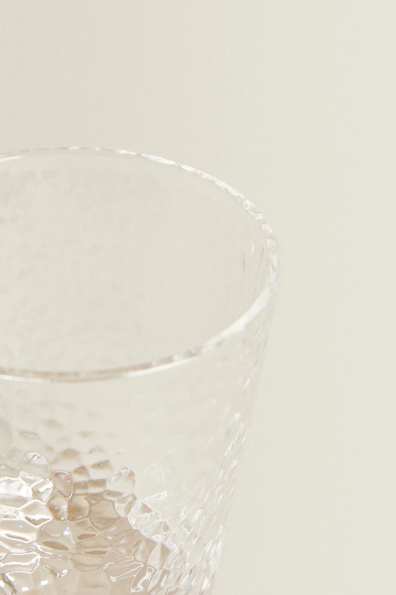 GOBELET VERRE RELIEF NID D'ABEILLE
