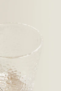 GOBELET VERRE RELIEF NID D'ABEILLE
