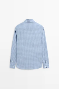 Relaxed fit plaid shirt