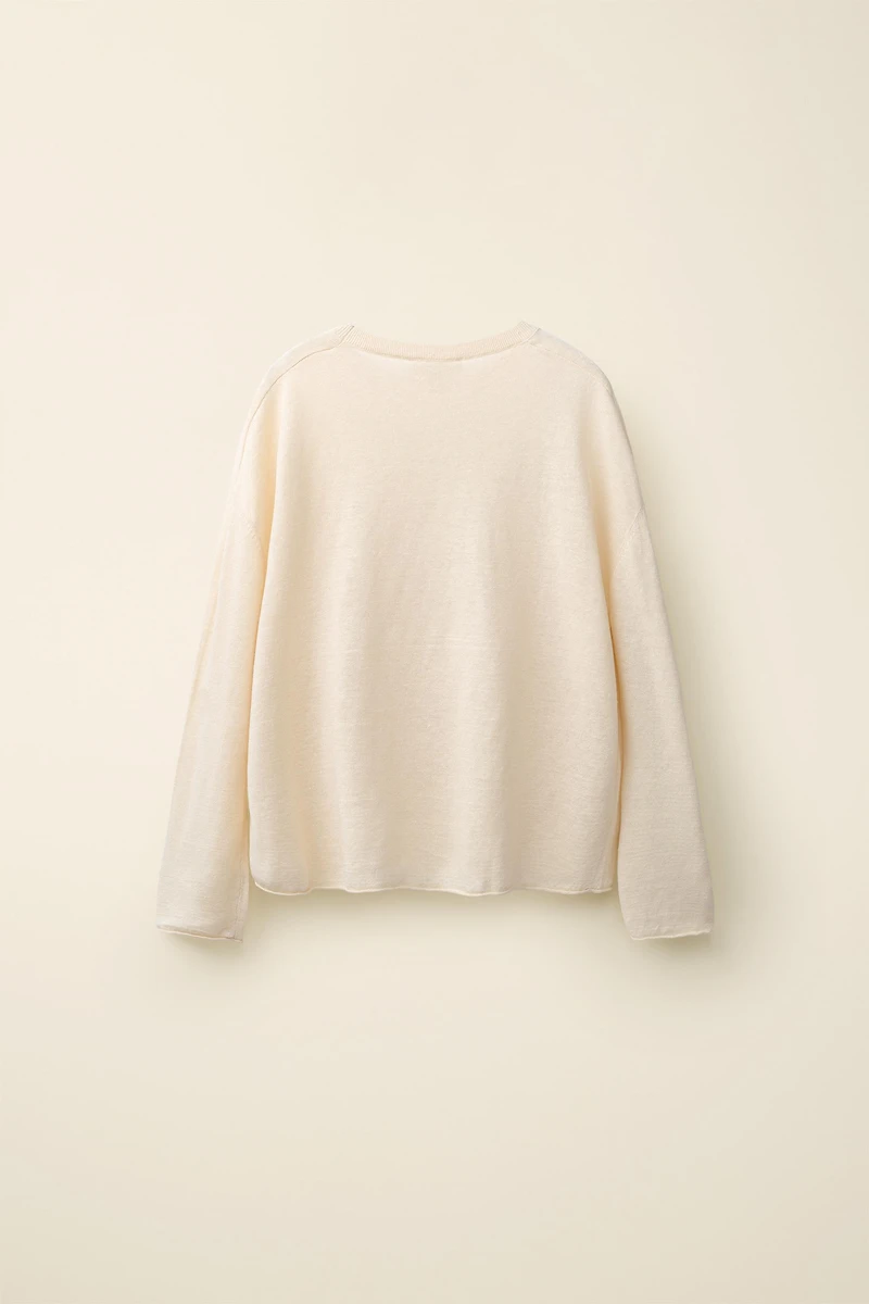 100% LINEN KNIT JUMPER CREATED BY CARAMEL LONDON X ZARA
