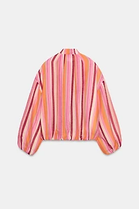 STRIPED BOMBER JACKET