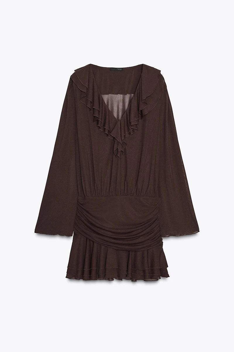 SHORT RUFFLED DRESS