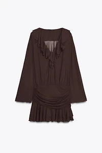 SHORT RUFFLED DRESS