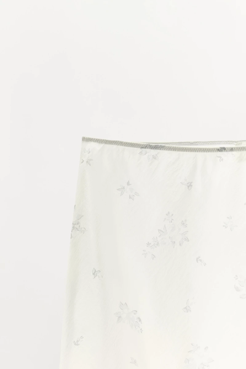 FLORAL NYLON SKIRT
