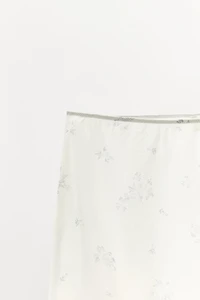 FLORAL NYLON SKIRT
