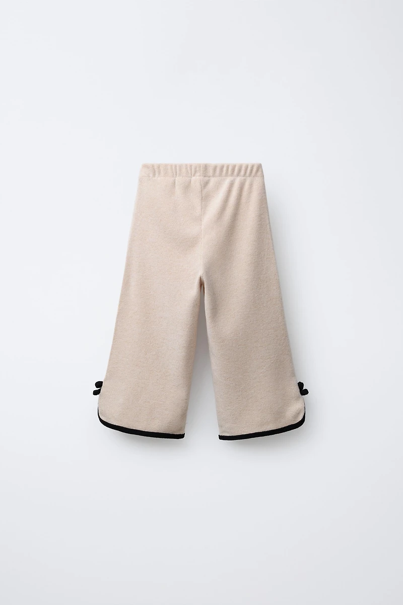 CONTRAST BOW SOFT TOUCH CULOTTES