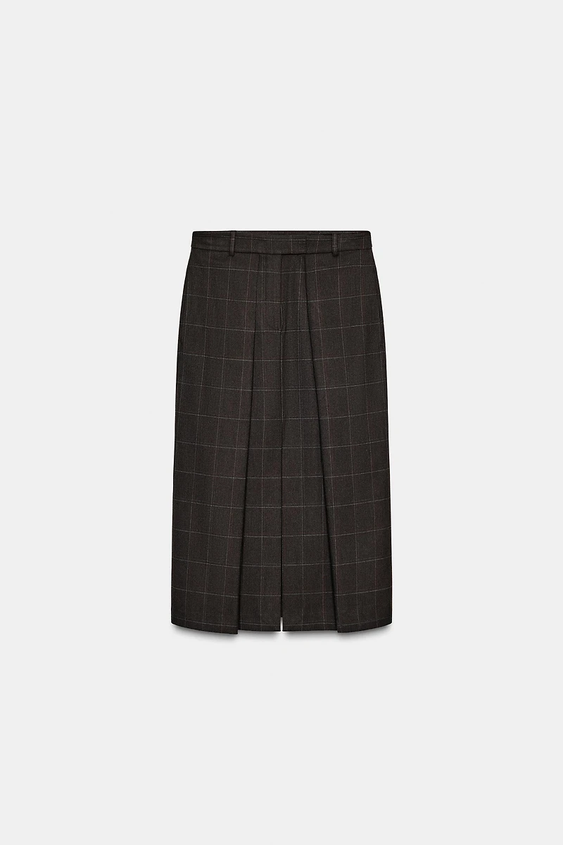PLAID PLEATED SKIRT ZW COLLECTION