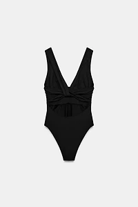 OPEN-BACK POLYAMIDE BODYSUIT
