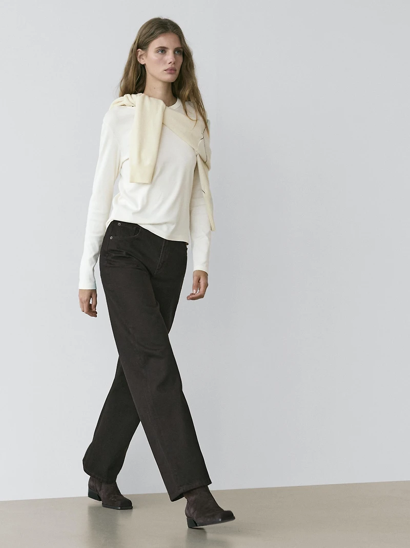 High-waist barrel fit jeans