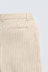 RELAXED FIT PINSTRIPE CHINO PANTS