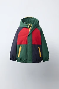 WATER REPELLENT COLORBLOCK PUFFER JACKET