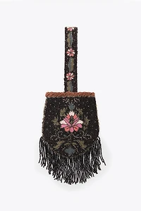 BEADED FRINGE HANDBAG