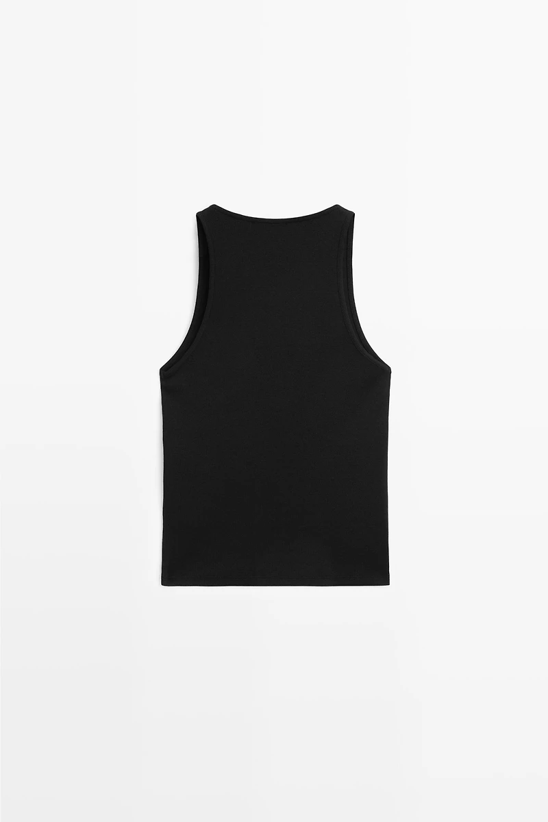 V-neck lace trim camisole top