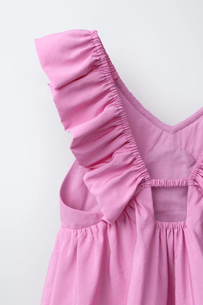 ROBE VOLANT EN TAFFETAS