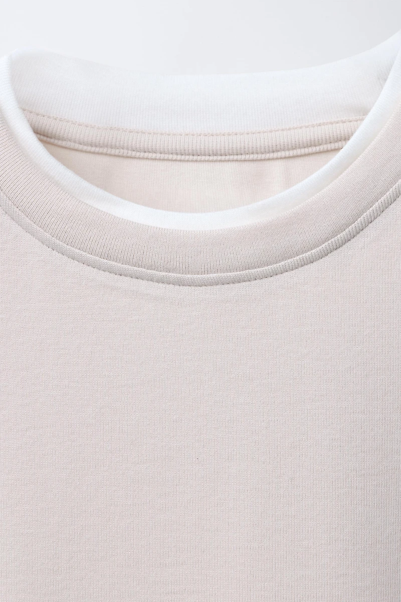 DOUBLE T-SHIRT WITH MODAL