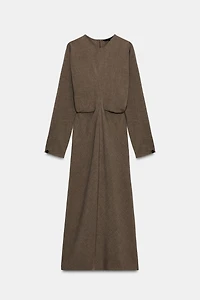 DRAPED MIDI DRESS ZW COLLECTION