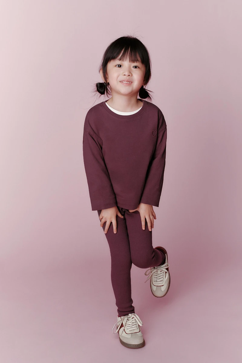 LEGGING CÔTELÉ À ÉTIQUETTE